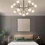 Modern Sputnik Chandelier,16 Light Mid Century Bubble Ball Glass Pendant Light G9 Molecular Ceiling Light for Bedroom Living Room Dining Room