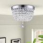 GLANZHAUS Fashion Designed Mini Style 9.84'' Chrome Finish Crystal Ceiling light, 2-Light Crystal Chandelier for Living Room Dining Room Bedroom GLANZHAUS Fashion Designed Mini Style 9.84'' Chrome Finish Crystal Ceiling light, 2-Light Crystal Chandelier for Living Room Dining Room Bedroom