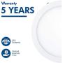 Hyperikon LED Ceiling Light 7 Inch Round, 65 Watt Replacement (15W), Flush Mounth Indoor Lighting, Crystal White, Non Dimmable