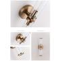 Antique Brass (Gold) Wall Sconces 2-Light Vanity Light Fixture for Hallway Bedroom Living Room and Kitchen