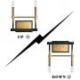 MOTINI Double Gold Wall Sconce Lighting Black and Brushed Brass Metal Vanity Light for Bathroom Bedroom, 2-Light E12 Candelabra Sconces, Gold