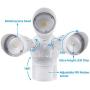 LEONLITE 30W 3-Head Motion Activated LED Outdoor Security Light, Photo Sensor, 3 Modes, 250W Halogen Equivalent, 5000K Daylight, 2700lm Floodlight for Entryways, Patios, Decks, Stairs, White