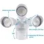 LEONLITE 30W 3-Head Motion Activated LED Outdoor Security Light, Photo Sensor, 3 Modes, 250W Halogen Equivalent, 5000K Daylight, 2700lm Floodlight for Entryways, Patios, Decks, Stairs, White