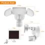 Solar Lights Outdoor, Mopha Super Bright LED Solar Motion Sensor Lights with Wide Angle Illumination; 1800LM 6500K, 3 Adjustable Heads, IP65 Waterproof Outdoor Security Flood Lights