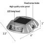 Happybuy Solar Driveway Lights with Switch - Dock Lights LED Bright Blue - Solar Deck Lights with Screw Outdoor Waterproof Flat for Lake, Boat, Marine, Warning