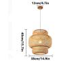 Nordic Simple And Modern Chandelier Handmade Bamboo Weaving Pendant Light Creative Personality Hanging Lamp Living Room Bedroom Dining Room Suspend Light