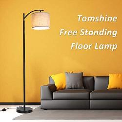 Tomshine Floor Lamp, Modern Floor Lamp Standing Industrial Arc Light with Hanging Lamp Shade, LED Floor Lamp for Living Room,Bedroom