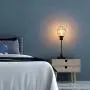 HAITRAL Vintage Table Lamp - Modern Nightstand Lamp, Simple Bedside Desk Lamp for Bedroom, Living, Office with Metal Base, Black HAITRAL Vintage Table Lamp - Modern Nightstand Lamp, Simple Bedside Desk Lamp for Bedroom, Living, Office with Metal Base, Black