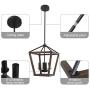 Neady 4-Light Hanging Pendant Light Adjustable Height Chandelier Rustic Metal Pendant Light for Bedroom Kitchen Island Livingroom Farmhouse Foyer