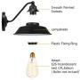 Black Classic Industrial Farmhouse Vintage Wall Sconce Oil Rubbed Balck Finish Wall Lamp Hardwired E26 Wall Lighting Fixtures for Lobby Hallway Kitchen Living Dining Room Restaurant Set of 2