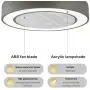 Invisible Ceiling Fan with Light Remote Control Dimmable 3 Speed LED Low Profile Semi Ceiling Lamp Timing Bedroom Dining Living Room Invisible Ceiling Fan with Light Remote Control Dimmable 3 Speed LED Low Profile Semi Ceiling Lamp Timing Bedroom Dining Living Room