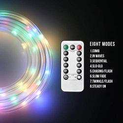 LE LED Rope Lights Outdoor, Multi Colored Indoor String Lights with Remote, 8 Modes, Waterproof, 33ft 100 LED USB Powered Fairy Lights for Bedroom, Garden, Patio, Kids Room, Deck, Christmas Decoration