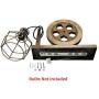 PUZHI HOME Industrial Wall Sconce Pulley Wall Lamp 1-Light Wall Light Fixtures for Indoor Lighting Bathroom Kitchen Living Room -Bronze Finished
