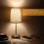 Yueximei Touch Control Table Lamp,3 Way Dimmable,2 USB Charging Ports,E26 Bedside Table Lamps,Nightstand Lamp for Bedroom, Living Room,Dorm or Office,2pack (LED Bulb Included)