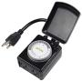 BN-LINK Compact Outdoor Mechanical 24 Hour Programmable Dual Outlet Timer - Plugin timer, Waterproof, Heavy Duty