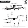 Sputnik 8-Light Flush Mount Ceiling Light, Matte Black Finish, Modern Industrial Lighting Fixture for Dining Room Living Room Bedroom Kitchen
