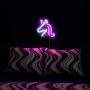 Isaac Jacobs 13'' x 13'' inch LED Neon Pink and White Unicorn Wall Sign for Cool Light, Wall Art, Bedroom Decorations, Home Accessories, Party, and Holiday Decor: Powered by USB Wire (Unicorn)