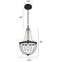 Modern French Crystal Chandelier Farmhouse Pendant Lighting Rustic Ceiling Light Fixture for Dining Room Living Room Bathroom Bedroom Foyer