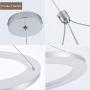 Homelava Modern Pendant Light, Mini LED Chandeliers Ceiling Light, 1-Ring, 18W, Cool White, 6500K, Contemporary Kitchen Island Light Adjustable Height Hanging Light Fixture for Dining Room, Restaurant