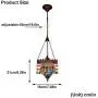 Moroccan Boho Pendant Light,Turkish Multi-Color Crystal Hanging Chandelier Lantern Lampshade DIY Mosaic Tiffany Ceiling Lamp,for Living Room Bedroom Dining Room Kitchen