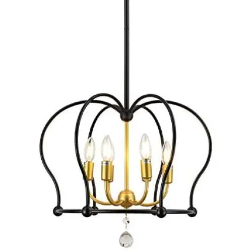 Trongee Industrial Pendant Light Fixtures Black Metal Pendant Lights Rustic Farmhouse Chandelier for Kitchen Dining Room Living Room Foyer Hallway Loft (Large) Trongee Industrial Pendant Light Fixtures Black Metal Pendant Lights Rustic Farmhouse Chandelier for Kitchen Dining Room Living Room Foyer Hallway Loft (Large)