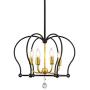 Trongee Industrial Pendant Light Fixtures Black Metal Pendant Lights Rustic Farmhouse Chandelier for Kitchen Dining Room Living Room Foyer Hallway Loft (Large)