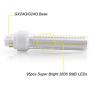 Gx24 4-Pin Base LED Bulb, Lustaled 12W G24q PL-C Horizontal Recessed Light 26W CFL Lamp Equivalent for Kitchen Light Pendant Lamp Dining Room, Warm White 3000K, 4-Pack (Remove/Bypass The Ballast)