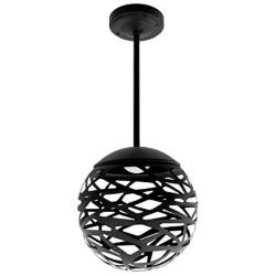 Dream Lighting 12volt DC LED Pendant Light with Globe for RV Automotive Kitchen Island, Dining Room, Hanging Ceiling Light Fixture for Indoor Decoration - Matte Black Finish, 3500K