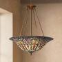 Vineyard Bronze Pendant Chandelier 24 1/2'' Wide Tiffany Style Art Glass Shade 4-Light Fixture for Dining Room House Foyer Kitchen Island Entryway Bedroom Living Room - Robert Louis Tiffany