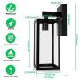 Outdoor Wall Lantern, Exterior Waterproof Wall Sconce Light Fixture, Matte Black Anti-Rust Wall Mount Light with Clear Glass Shade, E26 Socket Wall Lamp for Porch Entryway Doorway (Bulb Not Included)