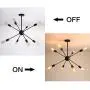 XIPUDA 8-Light Sputnik Chandelier Lighting Modern Sputnik Light Fixture Oil Black Mid Century Ceiling Chandeliers Industrial Sputnik Light for Bedroon Dinning Room and Office
