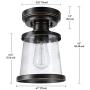 Globe Electric Charlie 1-Light Outdoor/Indoor Semi-Flush Mount Ceiling Light, Oil Rubbed Bronze, Clear Seeded Glass Shade 44301 Globe Electric Charlie 1-Light Outdoor/Indoor Semi-Flush Mount Ceiling Light, Oil Rubbed Bronze, Clear Seeded Glass Shade 44301