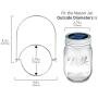 WERTIOO 4 Pack Solar Mason Jars Lights,30 LEDs Hanging Solar Lanterns Garden Decor Outdoor Lights Warm White Table Decor Fairy Lights for Patio Wedding Christmas Party (4 Pack)