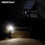 Solar Lights, PERFECTDAY Solar Motion Sensor Light Super Bright Outdoor 128 LED Security Lighting White, 2PK