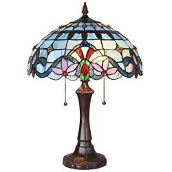 Stained Glass Desk Lamp, Capulina Handcrafted 16.1'' Tiffany Style Table Lamps Accentuate Any Home or Business, Office, Desk, Entry, Living Room with a Classic Feel - Gothic Glass Style