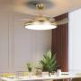 YEELED Light 42 Inch Invisible Ceiling Fans with Remote Control 3 Changing Light Color and 6-Gear Fan Speed Retractable Ceiling Fan Chandelier for Indoor Living Room Bedroom Dining Room Ceiling Light Kits with Reversible Fans (42 Inch, Gold)