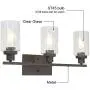 MELUCEE 3 Light Bathroom Vanity Light Oil Rubbed Bronze, Industrial Wall Light Fixture with Clear Glass Shade Sconces for Bedroom Porch Kitchen Living Room MELUCEE 3 Light Bathroom Vanity Light Oil Rubbed Bronze, Industrial Wall Light Fixture with Clear Glass Shade Sconces for Bedroom Porch Kitchen Living Room