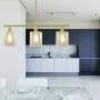 LeeZM Rustic Industrial Chandeliers Modern 3-Light Glass Shades Pendant Lighting Vintage Farmhouse Adjustable Wire Ceiling Light Hanging Lamp for Dining Rooms Bedrooms Living Room Kitchen Island Gold