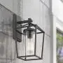 Emliviar Outdoor Porch Lights 2 Pack Wall Mount Light Fixtures, Black Finish with Clear Glass, 20065B1-2PK
