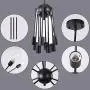 Wellmet Black Sputnik Chandeliers Lighting 10-Light, Modern Mid Century Pendant Light Fixtures Hanging Ceiling Lightfor Kitchen Island, Dining Room, Foyer