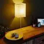 Wallniture Asian Wall Lamp with Toggle Switch, Living Room Decor Rice Paper Lamp Shade with Light Bulbs, Cream Set of 2