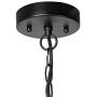 LALUZ Outdoor Pendant Lights, Farmhouse Ceiling Hanging Porch Fixture in Black Metal with Clear Bubbled Glass Globe in Iron Cage Frame, Exterior Lantern for Gazebo, Entryway, Patio