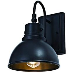 Addington Park 31766 Seascape Collection 1-Light Vintage Outdoor Wall Sconce, Black