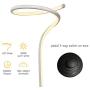 MOTINI LED Floor Lamp Modern Standing Light Built in Foot Switch with 3 Brightness Settings Metal Bright Reading Lamp for Bedroom Office Living Room - Contemporary 58 Inch Tall Lamp in White Finish