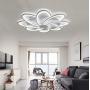 LAKIQ Modern LED Flush Mount Ceiling Light Fixture Flower-Shaped Acrylic LED Chandelier Ceiling Light Living Room Close to Ceiling Lighting for Bedroom Dining Room(5 Lights, White Light)