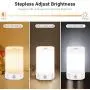 Zosam LED Bedroom Lamp,4 Light Modes,3 White Light & Mood Light Mode,with Memory of Brightness,Fast Charging USB Dimmable Warm White Light 7 Colors Table Lamp Portable,for Bedroom,Living Room & Desk