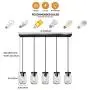 PUZHI HOME Mason Jar Pendant Lights, 5-Light Farmhouse Kitchen Island Light Rustic Chandelier Barn Pendant Lighting Ceiling Lamp for Kitchen Farm Barn Diningroom