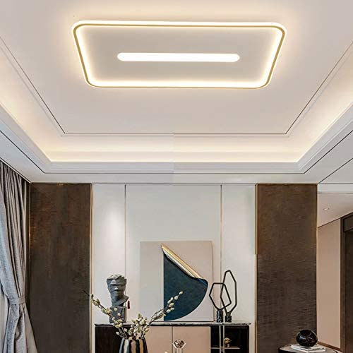 TFCFL Nordic Ultrathin Close to Ceiling Light, 37.5 Inch Modern Acrylic Square Ceiling Light 3500K-6000K Dimmable LED Flush Mount Light Fixture for Bedroom Dining Living Room