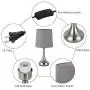 Bedside Table Lamps Set of 2 Small Modern Desk Lamp Classic Nightstand Table Light Set with Gray Fabric Shade and Silver Metal Base for Bedroom, Living Room, Office, Coffee Table, Great Gift Bedside Table Lamps Set of 2 Small Modern Desk Lamp Classic Nightstand Table Light Set with Gray Fabric Shade and Silver Metal Base for Bedroom, Living Room, Office, Coffee Table, Great Gift