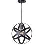 Black Industrial Vintage Metal Globe Ceiling Light Pendant Light, Changeable Hanging Light Chandelier Fixture for Kitchen Island Dining Table Bedroom Hallway.
